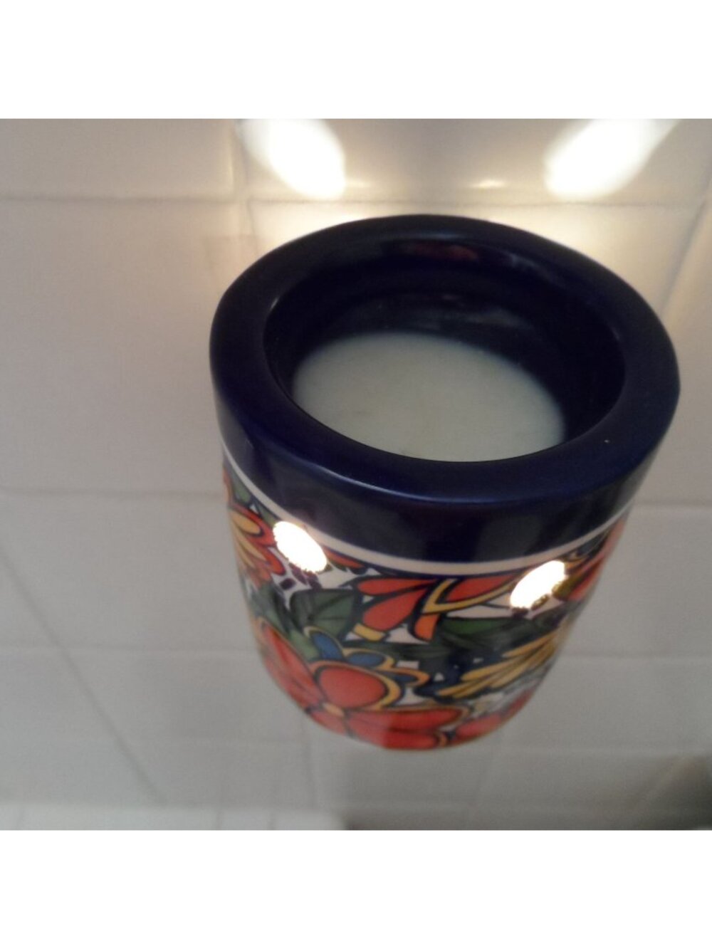 Talavera Electric Wax Warmer Plug-In Floral Ceramic Aromatherapy Home Decor - Picture 5 of 7